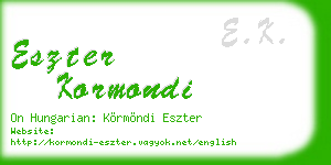 eszter kormondi business card